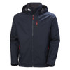 Black Helly Hansen Mens Crew Hooded Jacket 2.0