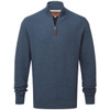 Dark Pigeon Blue Schoffel Mens Porthleven 1/4 Zip Jumper