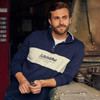 Navy/Stone Schoffel Mens Trencrom 1/4 Zip Sweatshirt lifestyle