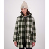 Limestone Check Swanndri Annmore Wool Overcoat UPZIP