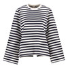 Cloud/Dark Navy Stripe Barbour Womens Layla Sweatshirt