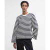 Cloud/Dark Navy Stripe Barbour Womens Layla Sweatshirt FRONT