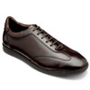 Dark Brown Burnished Calf Leather Loake Mens Mayfair Trainer