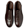 Dark Brown Burnished Calf Leather Loake Mens Mayfair Trainer TOP