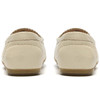 Cream Leather Clarks Womens Elliotte Sail Moccasin Shoes Heel View