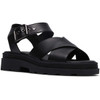 Black Leather Clarks Womens Orinoco3 Cross Sandals