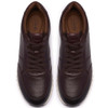 Brown Leather Clarks Mens Radwell Tie Trainers Top View