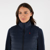 Navy Musto Womens Original Lite Puffer Vest colar