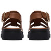 Tan Leather Clarks Womens Orinoco3 Strap Sandals Side Heel