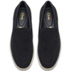 Navy Suede Clarks Mens Torford Easy Loafers Top View
