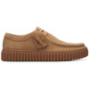 Dark Sand Suede Clarks Mens Torhill Lo Shoes Side View
