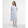 Ink Blue Print Barbour Womens Wisteria Midi Dress On Model
