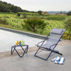 Indigo Lafuma Transaswing Batyline ISO Folding Rocking Deckchair Lifestyle