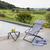 Indigo Lafuma Transaswing Airlon Stripe Folding Rocking Deckchair Lifestyle