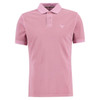 Washed Pink Barbour Mens Washed Tartan Tailored Fit Pique Polo