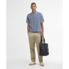 Washed Blue Washed Pink Barbour Mens Washed Tartan Tailored Fit Pique Polo ON MODEL