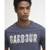 Washed Navy Barbour Mens Thurford T-shirt logo