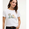 White Barbour Womens Brambles T-Shirt logo