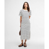 Cloud/Navy Stripe Barbour Womens Selena Midi Dress front
