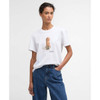 White Barbour Womens Bedale T-Shirt front