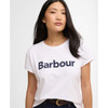White Barbour Womens Hartland T-Shirt logo