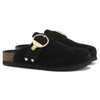 Black Suede Barbour Kyra Closed Toe Sandal