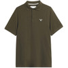 Dark Olive/Classic Barbour Mens Regular Tartan Pique Polo Shirt