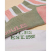 Green/Pink Joules Womens Volley Tennis Socks 2 Pack Sole Detail