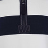 Marine Lazy Jacks Mens LJ39 1/4 Zip Stripe Sweatshirt Zip Detail