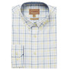 Blue/Pastel Peach Schoffel Mens Holkham Shirt