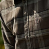 Green Check Harkila Mens Fjell Long Sleeve Shirt Chest Detail