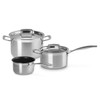 Le Creuset Classic 3-ply Stainless Steel 3-Piece Milk Pan Saucepan Casserole Set