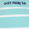 Peppermint Lazy Jacks Womens LJ35 Stripe 1/4 Zip Sweatshirt Back Collar Detail
