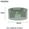 Bosmere Ultimate Protector Round Patio Set Cover size