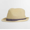 Ecru Barbour Mens Linford Trilby Summer Hat Side