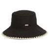 Black Barbour Womens Camille Crochet Hat Side