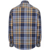 Navy/Gold Check Hoggs Of Fife Mens Crail Lightweight Check Shirt BACK