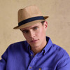 Natural Joules Mens Halstow Trilby Hat On Model