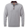 Grey Schoffel Mens Cotton/Cashmere 1/4 Zip Jumper