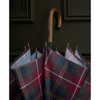 Winter Berry Barbour Tartan Walker Umbrella Lifestyle