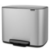 Matt Steel Fingerprint Proof Brabantia Bo Pedal Bin 36 Litre