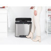 Matt Steel Fingerprint Proof Brabantia Bo Pedal Bin 36 Litre