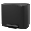 Matt Black Brabantia Bo Pedal Bin 11 + 23 Litre