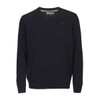 Navy Barbour Mens Essential Lambswool V Neck Sweater