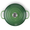  Le Creuset 24cm Cast Iron Round Casserole Dish Bamboo Green