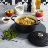 Le Creuset 22cm Cast Iron Round Casserole Dish Satin Black