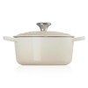 Le Creuset 20cm Cast Iron Round Casserole Dish Meringue