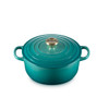 Le Creuset 20cm Cast Iron Round Casserole Dish Bleu Riviera