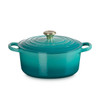 Le Creuset 27cm Cast Iron Oval Casserole Dish Bleu Riviera