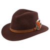 Brown Alan Paine Unisex Richmond Felt Hat
